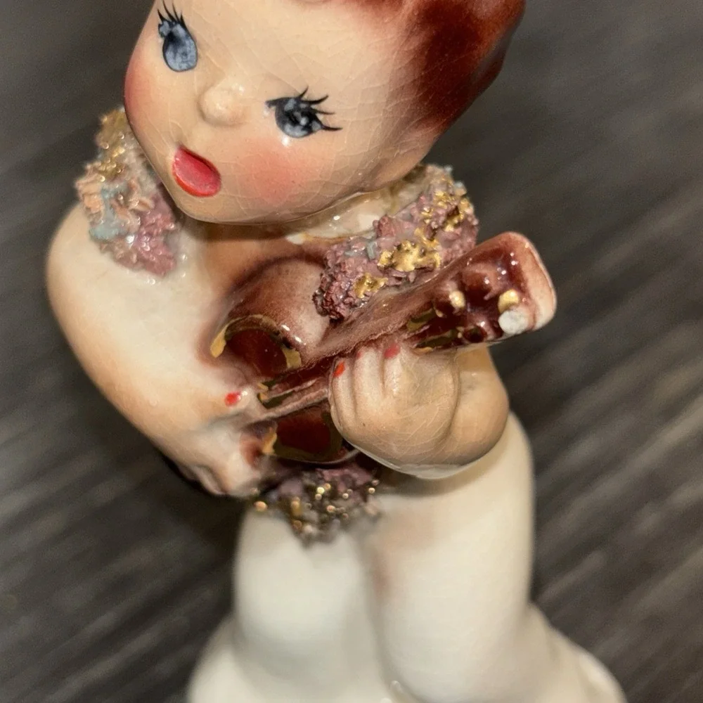 Vintage Josef‎ Originals Hawaiian Boy Figurine Spaghetti Trim